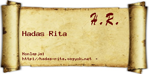 Hadas Rita névjegykártya