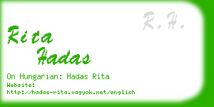 rita hadas business card